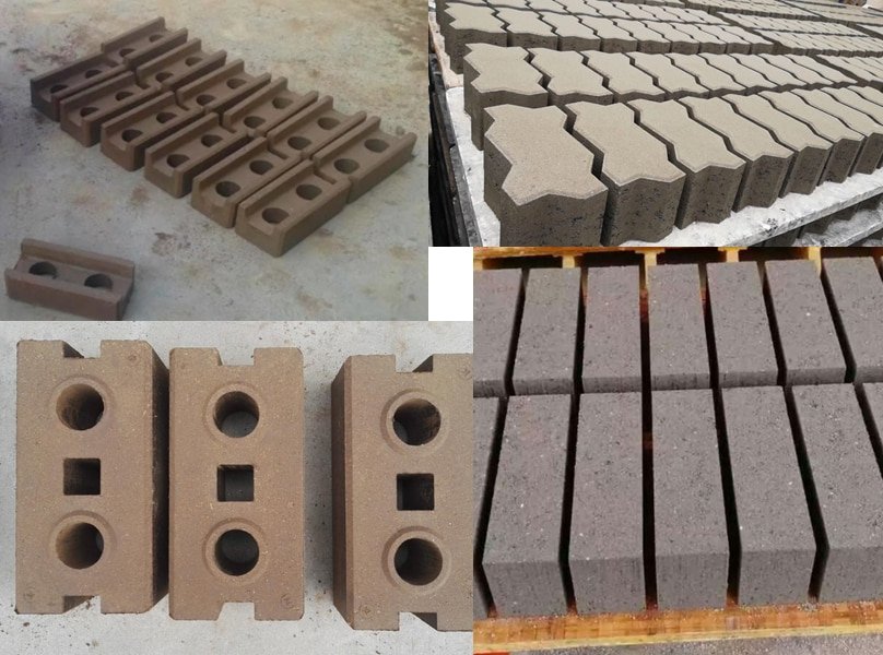 different clay blocks