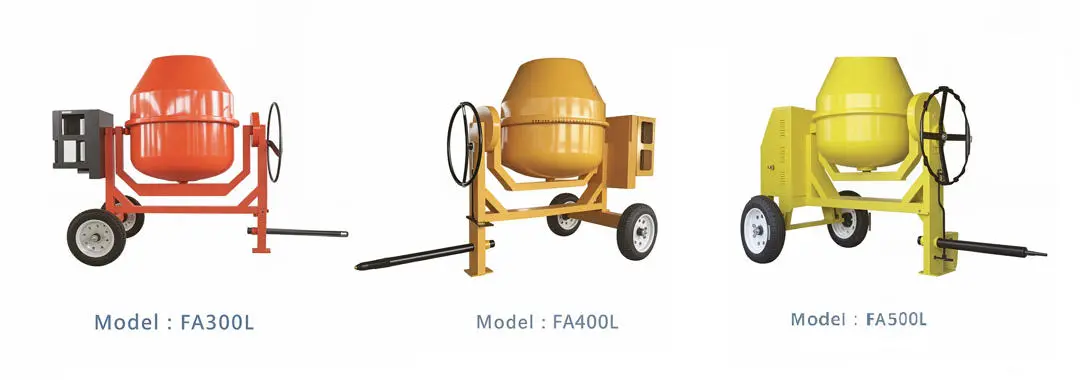 movable concrete mixer
