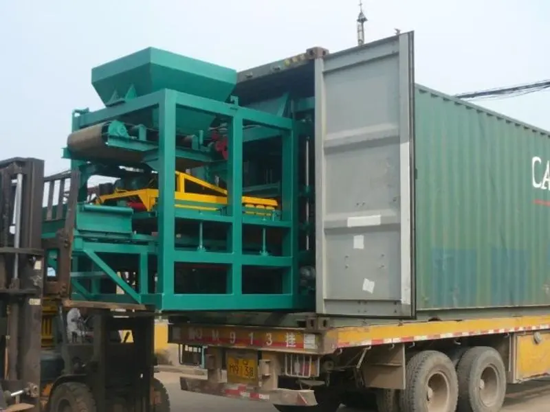 QT4-25 block making machine delivery to Uzbekistan