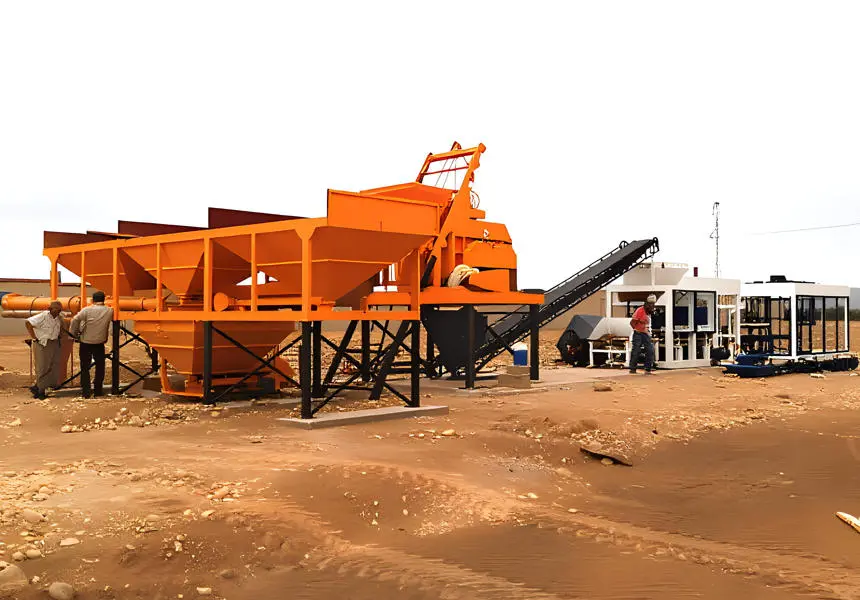 PL batching plant QT8 15 BLOCK PRODUCTION LINE PL concrete batching plant