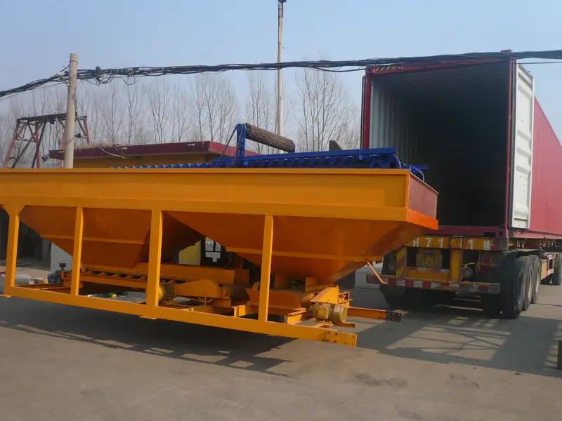 QT8-15 block production line in Nigeria batching machine load container batching machine load container QT8-15 block production line in Nigeria