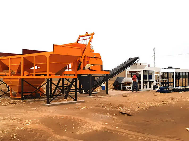 PL batching plant qt8 15 solid block production line PL concrete block batching plant