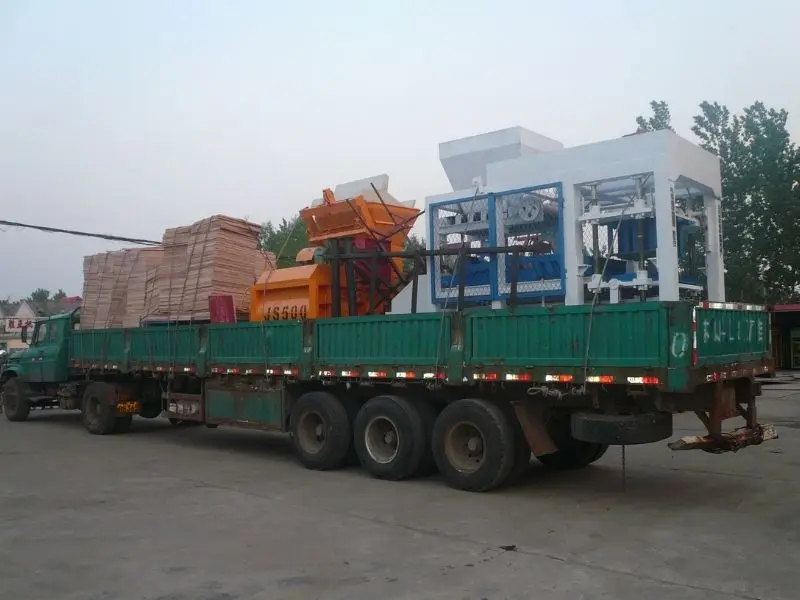 concrete block producting line delivery